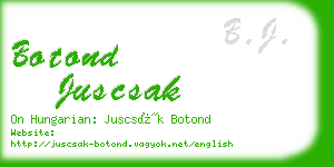 botond juscsak business card